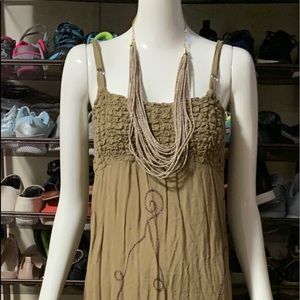 Midi Dress Olive Green One-size fits most